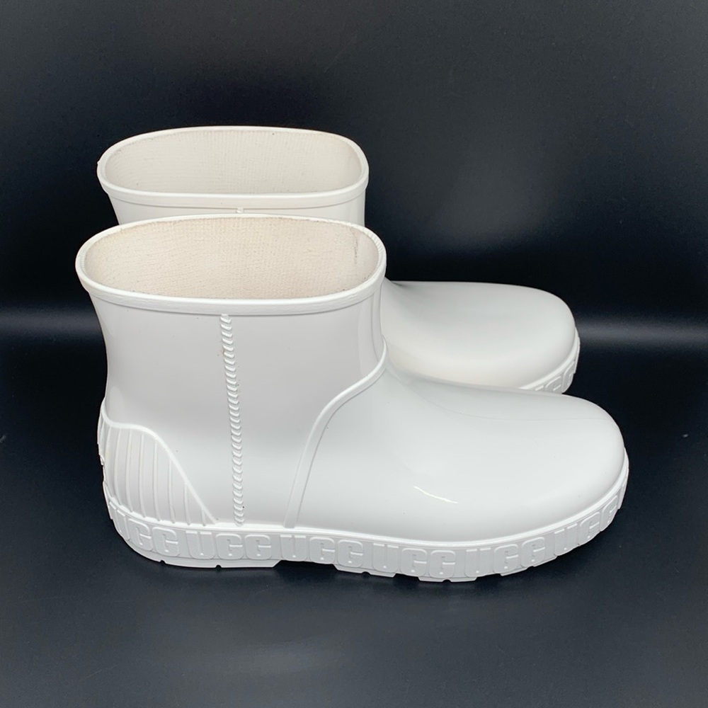 UGG Drizlita Waterproof Silicone‎ White Rain Boots 1125731 Women's Sz 11 EU 42